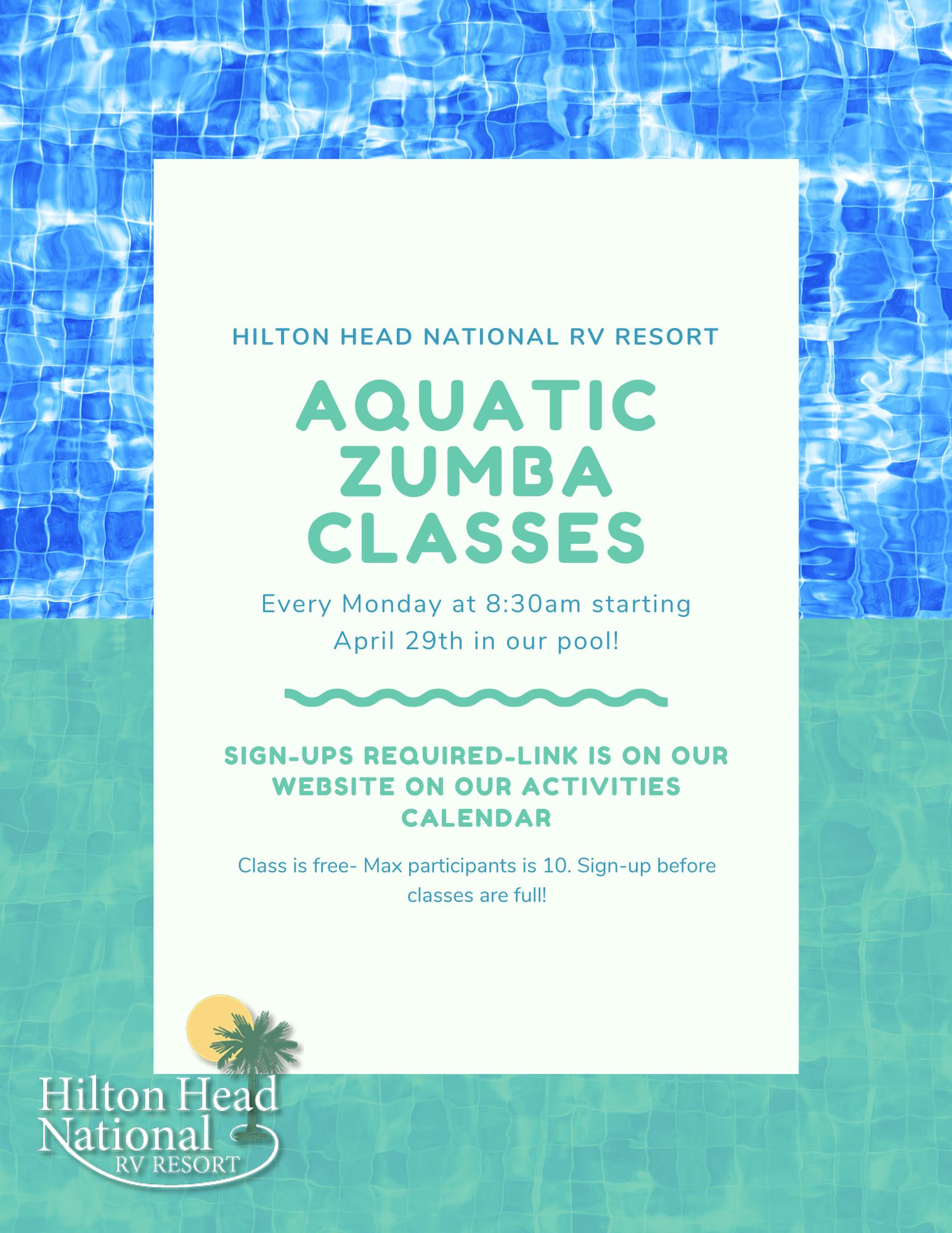 Aquatic Zumba Class Hilton Head National RV